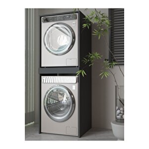 Banyo Dolabı Çamaşır Ve Kurutma Makinesi Dolabı Çekmeceli Antrasit