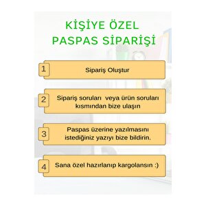 Kişiye Özel Üretim Dışarıdan Stres Getirmek Yasaktır S&h Yazılı Kapı Önü Paspası Kahverengi