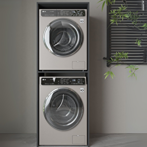 Banyo Dolabı Çamaşır Ve Kurutma Makinesi Dolabı Antrasit