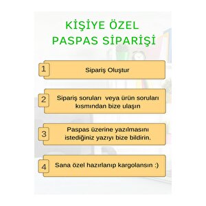 Kişiye Özel Üretim Hoş Geldiniz Aile Temalı Kapı Önü Paspası Kahverengi