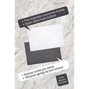 Kişiye Özel Tasarım Paspas Modern Dijital Baskı 70x45 Cm - Çok Amaçlı Kapı Önü Paspası Kahverengi