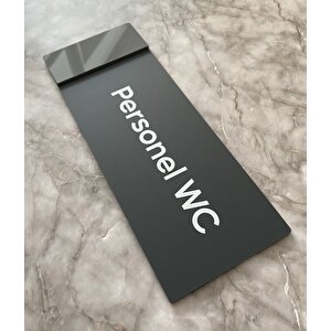 Klasik Seri Mat Antrasit Personel Wc Kapı İsimliği