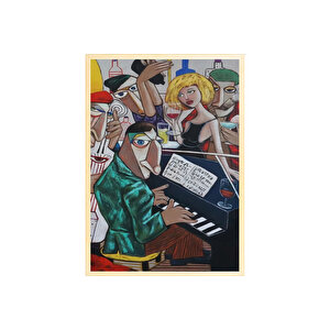 Frank Ray Jazz Bar 50*70 Çerçeveli̇ Tablo