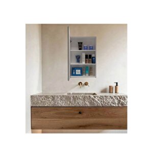 Teknor Tek Aynalı Stil Kapaklı Banyo Dolabı Beyaz
