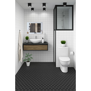 Yakut Stil 60x45 Beyaz Raflı Banyo Aynası