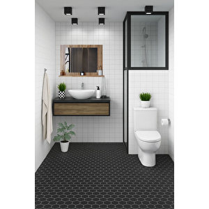 Teknor Yakut Stil 60x45 Atlantik Çam Raflı Banyo Aynası