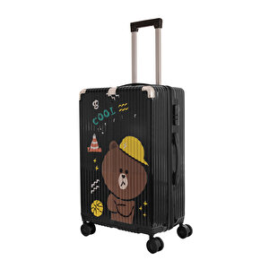 Ecrou Cool Brown Bear Valiz 61cm Siyah