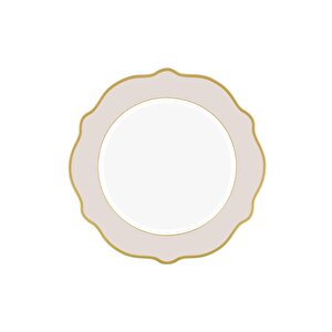 Jaswely Servis Tabağı 6 Parça Kum Beji 27 Cm