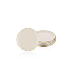 Basic Pasta Tabağı 6 Lı Set Krem - 19cm
