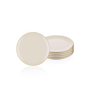 Basic Servis Tabağı 6 Lı Set Krem - 26cm