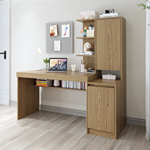 Roomart Nora Rafli Çalişma Masasi , Çalişma Ofi̇s Masasi Sağ Dolapli, Bi̇lgi̇sayar Masasi Kli̇mt