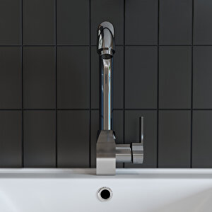 Bt106 Kromlu Kısa Kuğu Lavabo Bataryası, Sifon Hediyeli