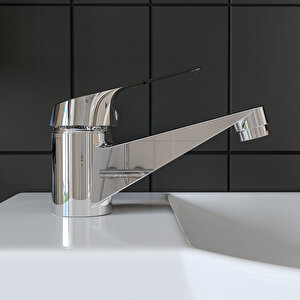 Bt102 Kromlu Kısa Lavabo Bataryası , Sifon Hediyeli