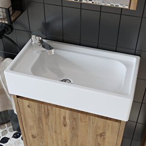 Bt102 Kromlu Kısa Lavabo Bataryası , Sifon Hediyeli