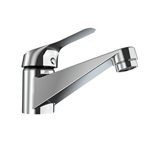 Roomart Bt102 Kromlu Kısa Lavabo Bataryası , Sifon Hediyeli