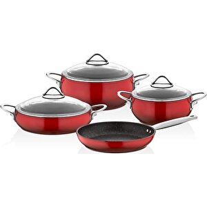 Mercan Granit 7 Parça Güveç Tencere Seti
