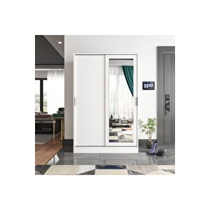 Aura Whi̇te Portmanto Vestiyer Ayakkabılık Aynalı 2 Sürgü Kapaklı