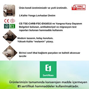 Rava Tek Çekmeceli Raflı Komodin Barok Antrasit