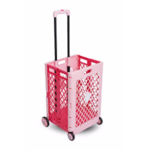 Ecrou Katlanır Alışveriş Arabası Pembe