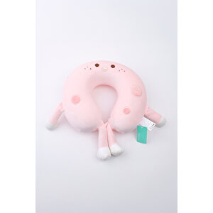 Yoyoso Cheese Memory Foam U Tipi Yastık Pembe