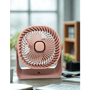Zb112 Taşınabilir Masaüstü Pembe Usb Fan