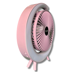 S24 Taşınabilir Masaüstü Pembe Usb Fan