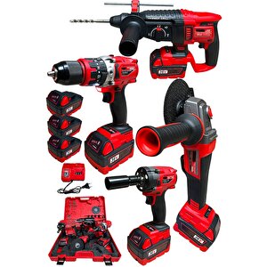 Profesyonel Kömürsüz 36v 4'lü Set Kırıcı Delici Hilti Taşlama Somun Sıkma Akülü Vidalama Dawrek