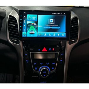 Hyundai̇ İ30 Uyumlu 4 Gb Ram 64 Gb Dahi̇li̇ Hafiza 9 İnç Multi̇medya Kablosuz Carplay Geri̇ Görüş Kamerali