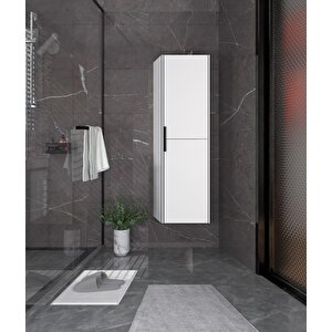 Trio 40 Cm Beyaz Banyo Boy Çamaşır Dolabı