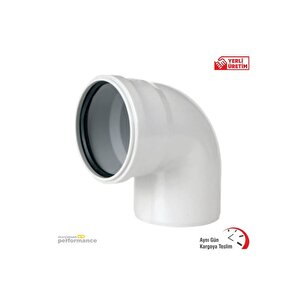 Pvc 70'lik Kapalı Dirsek 90°