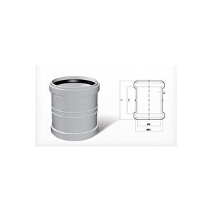 Dublex Pvc Atık Su Borusu Pimaş Kayar Manşon 125 Mm.