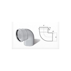 Pvc 50'lik Kapalı Dirsek 90°