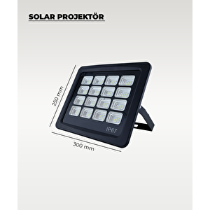 160w  Solar Projektör Ip67 Beyaz Işık (su Geçirmez - Dış Mekan)
