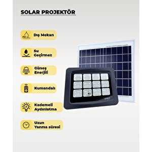 120w  Solar Projektör Ip67 Beyaz Işık (su Geçirmez - Dış Mekan)
