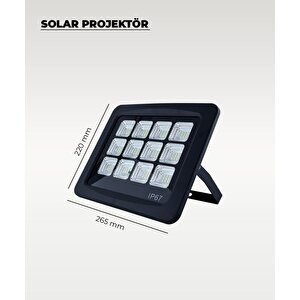 120w  Solar Projektör Ip67 Beyaz Işık (su Geçirmez - Dış Mekan)