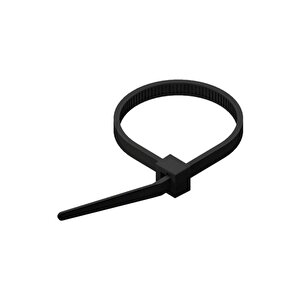 Kablo Bağı- Plastik Kelepçe - 4.8 X 250 Mm - Cırt Kelepçe Siyah (100 Adet)