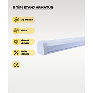 54w U Tipi Etanj Armatür 6500k Beyaz Işık - Ip65