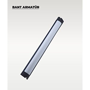 36w Siyah Led Bant Armatür Beyaz Işık - 10 Adet