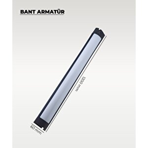 36w Siyah Led Bant Armatür Beyaz Işık - 10 Adet