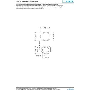Serel Basic Asma Klozet+serel Gediz Duroplast Metal Menteşeli Klozet Kapağı