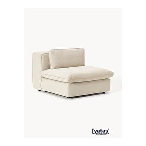 Most Mollirest Orta Modül Berjer 01 Kırık Beyaz Keten Silikon Dolgu Fermuarlı Minder (Evinize Teslim) Kırık Beyaz
