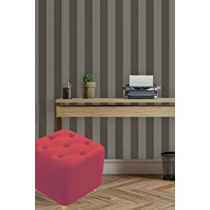 Most Hallow Kapitoneli Kare Puf 14 Bordo Kadife Kumaş (Evinize Teslim) Bordo