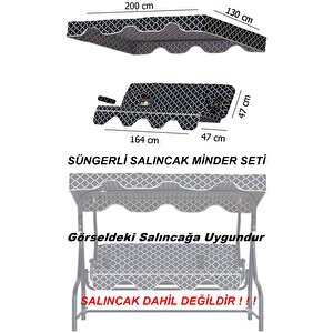 Karaburun 3 Kişilik Salıncak Minder Takımı . Yastık Tente Kolluk Minder Süngerli Set