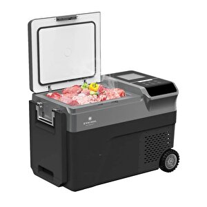 Eva40im 12/24v 38 Litre Tekerlekli Kompresörlü Oto Buzdolabı Masalı Buz Yapma Özellikli