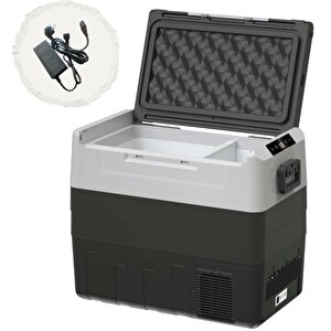 Eva55la 220 Adaptörlü 12/24v 55 Litre Kompresörlü Oto Buzdolabı