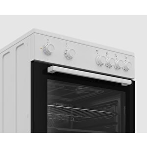 Bfe 400-1 B Beyaz Doğalgazlı Ocaklı Fırın