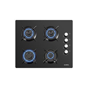 Ko-40 Tshdf Siyah Oval Set Üstü Cam Ocak 8mm