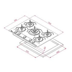 Tecna Ankastre Set Siyah Dijital (8259 9 Fonksiyon Fırın-8471 5 Gözlü Döküm Izgara 70 Cm Ocak-tecna 8871 60 Cm Davlumbaz)