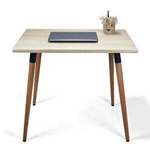 Doğal Ağaç Masif Kütük Masa Ahşap Çalışma Masası Ofis Masası 60cm X 120cm ( Ağaç Ayak )