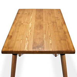Doğal Ağaç Masif Kütük Masa Ahşap Çalışma Masası Ofis Masası 60cm X 120cm ( Ağaç Ayak )